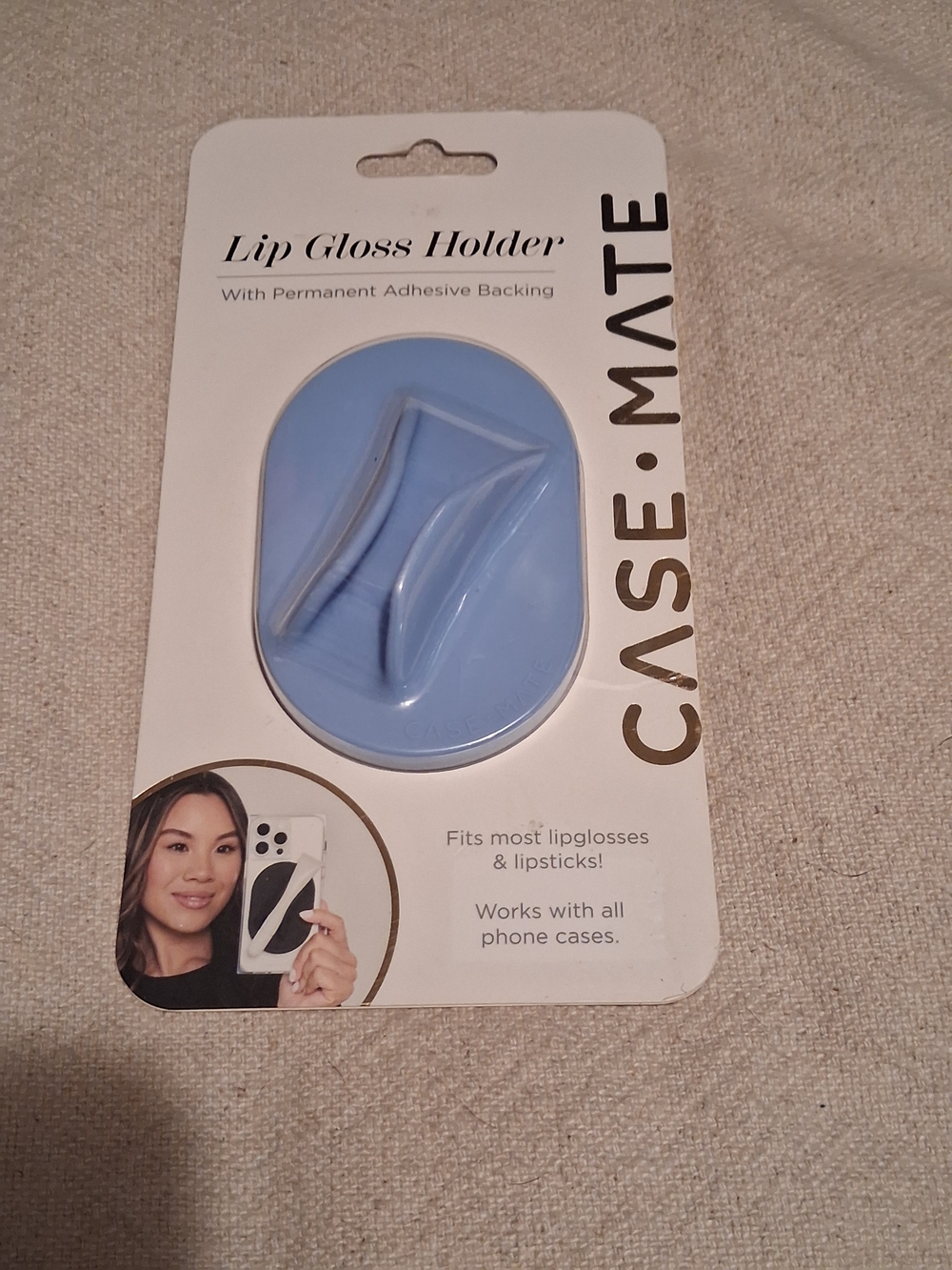 case-mate Blue Lip Gloss Holder with Adhesive Backing